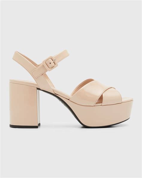 prada vernice crisscross platform sandals|Prada Crisscross Platform Sandal (Women) .